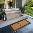 thumbnail image 4 of A1HC Natural Coir and Rubber Paisley Monogrammed Doormat, 30"x60", Heavy Duty Outdoor Front Door Mat, Durable Easy-Clean Bronze Rug, 4 of 6