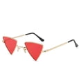 thumbnail image 1 of Y2K Punk Metal Style Small Triangular Hippie Sunglasses Metal Frame Tinted Colorful Lens Sun Glasses For Women Men Punk Shades Party Eyeglasses, 1 of 4