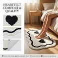 thumbnail image 2 of Unique Bargains Aesthetic Ultra Absorbent Shaggy Non Slip Bath Mat White 24" x 16", 2 of 5