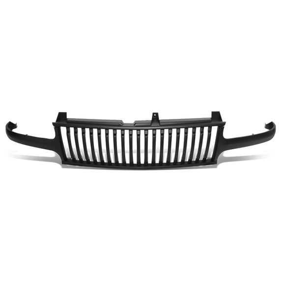 DNA Motoring For 99-02 Silverado 00-06 Suburban Tahoe Matte Black Vertical Bar Front Bumper Grille