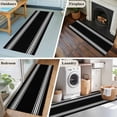 thumbnail image 5 of 2'x6' Rug Runners for Hallways Kitchen, Black Striped Non Slip Entryway Beside Floor Carpet Runner, Farmhouse Black White Stripes Washable Laundry Room Bedroom Throw Rugs Mat for Family Pet, 5 of 8