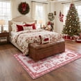 thumbnail image 3 of KUETH 2'x7' Christmas Machine Washable Runner Rug, Non-Slip Rugs for Kitchen, Hallway, Corridor and Entryway, Beige, 3 of 7