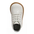 thumbnail image 4 of Josmo Unisex Baby Walking Shoes, First Walker Shoes, Genuine Leather Patent Ostritch Infant Shoes, White, Size: 3.5, 4 of 5
