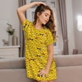 thumbnail image 3 of Gukieu Cute Funny Chicken Print Women's Nightgown, A-line Round Neck Short-sleeved Nightgown Pajamas Home Wear Suitable for Home and Outing, 3 of 6