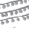 thumbnail image 3 of Cinta con flecos de bolas Naiovety adorno decorativo fácil de usar para diversas manualidades 5 yardas Encaje de decoración del hogar gris, 3 of 6
