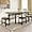 Espresso, variant on iPormis Dining Table Set, 7-Piece Extendable Table from 63" Large Extendable Kitchen Table Set for 4-8 People, Mid-Century Dining Room Table with 6 Square Stools,Walnut