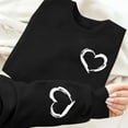 thumbnail image 3 of Valentines Shirt for Women Casual Heart Print Graphic Long Sleeve Oversized Blouse Tops Plus Size Crewneck Sweatshirt, 3 of 6