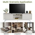 thumbnail image 5 of Aukfa Modern TV Stand for TVs up to 70" - TV Cabinet with 2 Sliding Door for living Room - White, 5 of 8