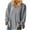 Gray, variant on Contemporary Women's Fashion Plus Size Women's Solid V-Neck Long Sleeved Casual Pullover Loose Blouses Shirt