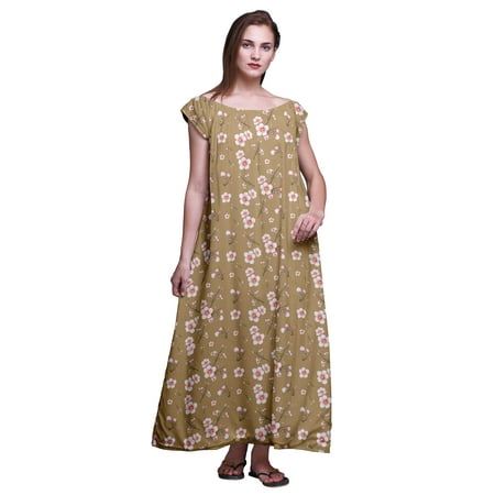 

Bimba Womens Sleepwear Printed Short Sleeve Long Nightdress LadiesNightwear