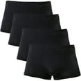 thumbnail image 5 of Xidunhg Men's Trunks Underwear Silk Boxer Briefs Short Leg Black/4pack L, 5 of 5