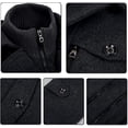thumbnail image 4 of Abrigos de lana para hombre gabardina de invierno CHAO color negro talla M, 4 of 5