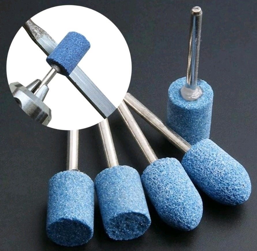 10pcs 8mm cylinder Head Ceramic Stone Abrasive Grinding Mounted Points 3mm shank