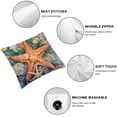 thumbnail image 4 of BANET Decorative Throw Pillow Covers , Hello Beach Blue Cushion Case Decor, Seasonal Home Decoration for Sofa Couch 20x20in, 4 of 5