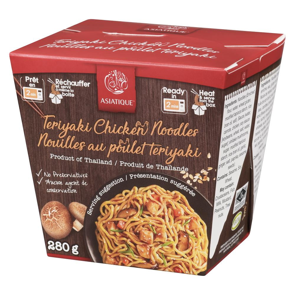 Asiatique nouilles au poulet teriyaki 280 g Nouilles au poulet teriyaki 280 g Repas