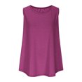 thumbnail image 4 of Timegard Tank Tops for Women Plus Size Round Neck Sleeveless Top Casual Loose Comfy Basic Tee Blouse, 4 of 8