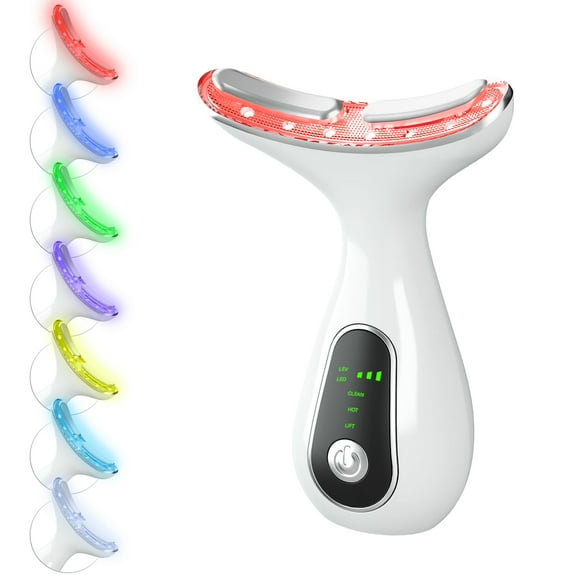 Masajeador facial CNBHEABY, estiramiento facial de 7 colores con vibración de 160°