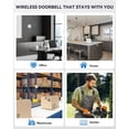 thumbnail image 5 of TECKNET Wireless Doorbell with 2 Portable Doorbell with RGB Light, Battery Powered IP66 Waterproof Door Chime Kit, 1300ft Wireless Range, 60 Chimes & 5 Level Volume, Using Time up to 4.5 Years, 5 of 8