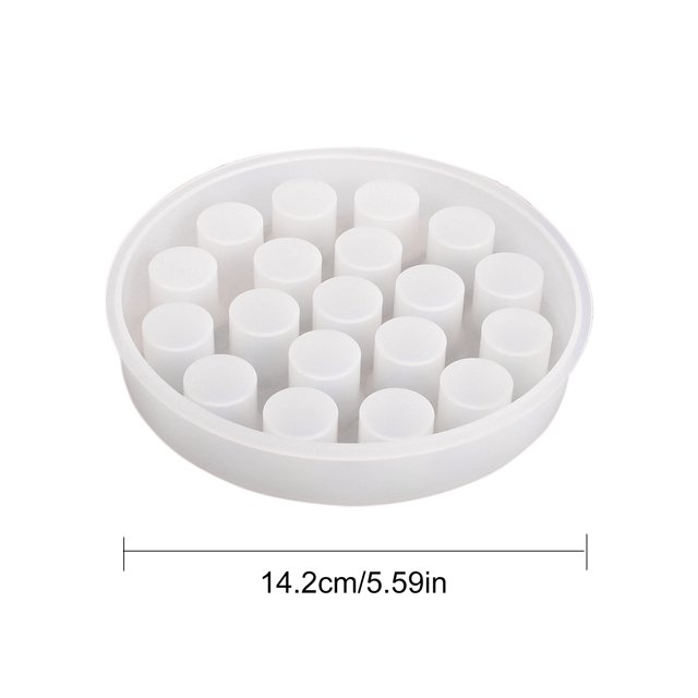 Molde De Caja De Concentrados De Color Herramienta de molde de caja de concentrados de color redondo de silicona para pintalabios B Sywqhk Libre de BPA