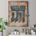 thumbnail image 4 of Toile Murale Symbole Bleu Abstrait 15,75 X 11,81 Pouces, 4 of 8