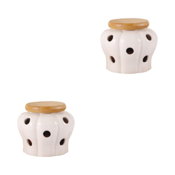 Bewildely Japanese Style Garlic Keeper Hollow Out Box Portable Ginger Storage Garlic Tipo 1 2Conjunto
