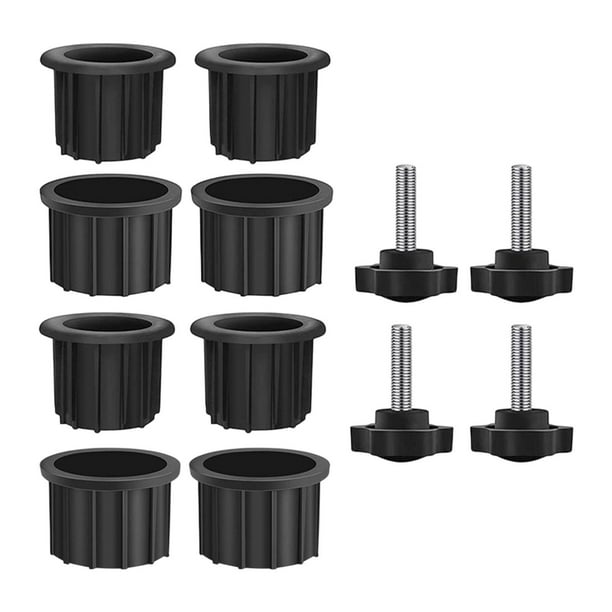 12 piezas de base de paraguas, soporte de anillo de agujero, tapón resistente, negro, para mesa de paraguas Sin manga oblicua