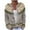 Khaki, variant on Women's Fall Cute Floral Print Open Front Knit Cardigan Sweater Winter Casual Loose Button Down Long Sleeve Coat