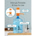 thumbnail image 6 of Brio PU100OR Orange Water Pump for 1 to 6 Gallon Water Bottles 48mm and 55mm, 6 of 9