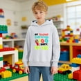 thumbnail image 4 of IWRICH My Teacher Survived 100 Days of Me Hoodies for Boys Girls Long Sleeve Lined Hooded Sweatshirts Cute Tops,Size 2-14 Years White 120, 4 of 7
