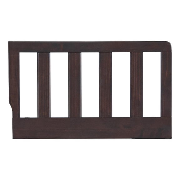 Pemberly Row Modern Wood Toddler Guard Rail in Espresso Finish