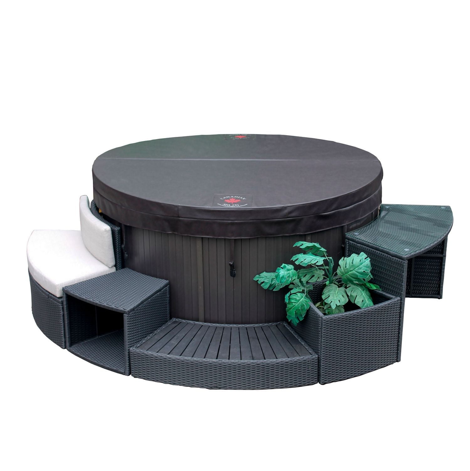 Canadian Spa Surround Furniture Round Spa Planter