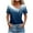 Blue, variant on WIZUTIZ Plus Size Tops for Women up to 65% Off Breathable Fluffy Athletic Tee V-Neck Cozy Style Short Sleeve Tshirt Elegant Solid Linen Tshirts Comfy Holiday Beach T-shirt Casual Ladies Tops Blue