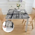 thumbnail image 2 of HAOXIT Washable Cotton Linen Wooden Grain Pattern Design Square Table Cloth Home Decoration Assorted 46*46, 2 of 8