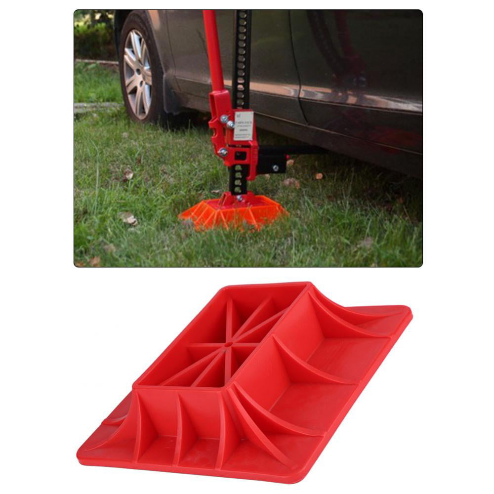 Yosoo Off-Road Base，ABS Farm Off-Road Lifting Jack Base Surface Pad Red Color to Alleviate Jack Hoisting Sinkage 11.22 11.22 2.76inch 