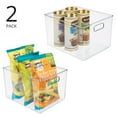 thumbnail image 2 of mDesign Plastic Kitchen Pantry Storage Organizer Container Bin - 2 Pack - Clear, 2 of 9