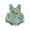 Green, variant on Baby Boy First Birthday Romper Overalls Outfit One Years Old 1st Birthday Clothes Sleeveless Square Neck Animal Balloon Embroidery Bodysuit Playsuit