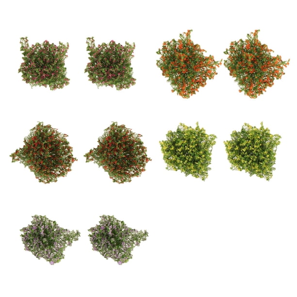 10 piezas de mechones de hierba, modelo de hierba, mechones de hierba artificiales, para tren Color mezclado