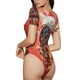 thumbnail image 2 of Balery Space Skeleton Art Body de cuello redondo de manga corta para mujer Tops de manga corta Tops básicos-Large, 2 of 7