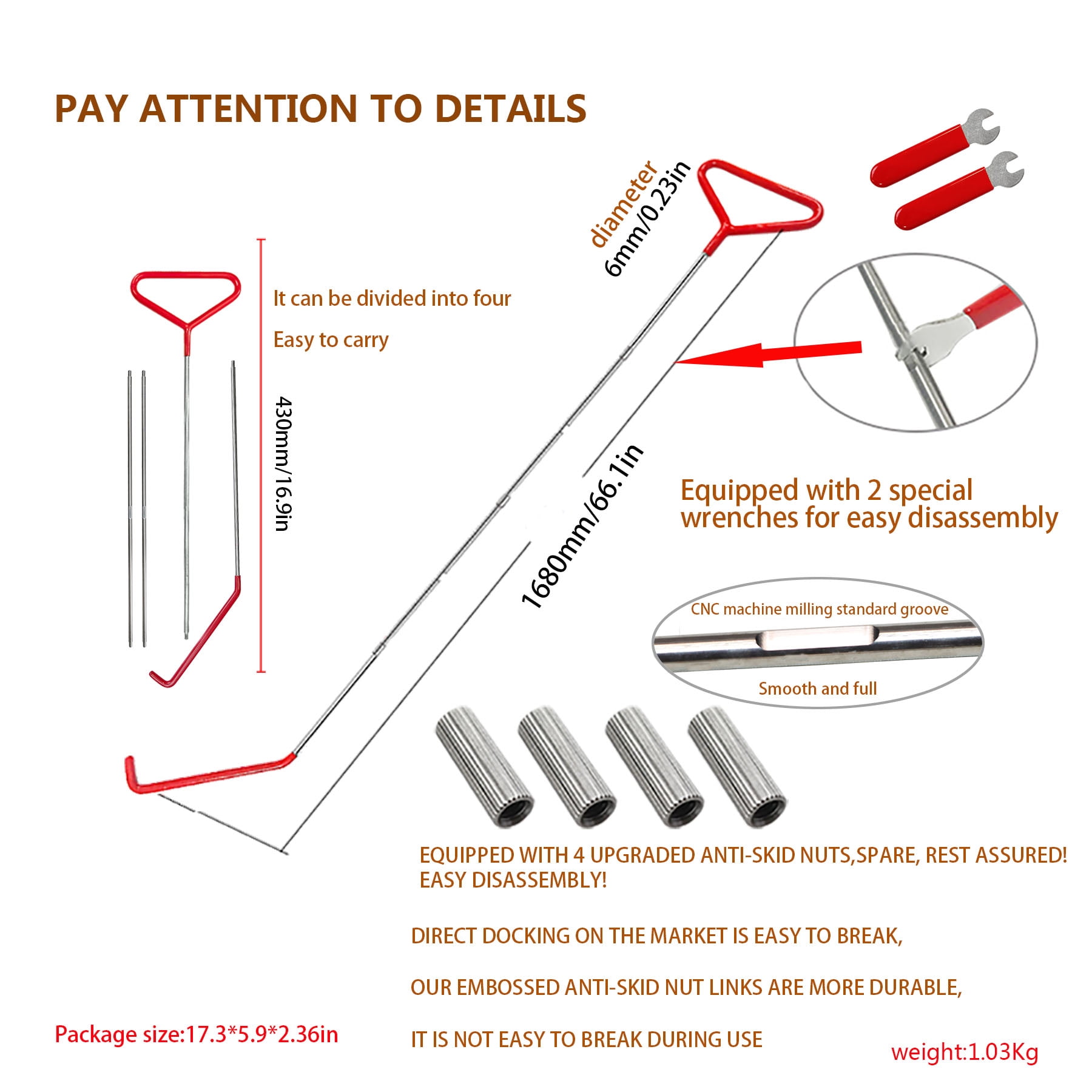 Car Long-Handled Tool Set, Car Emergency Repair Kit, Emergency Car Tools