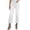 *White, variant on ClodeEU Women's High Rise Cropped Flare Jeans,Trendy Button Fly Capri Denim Pants with Pockets Blue,Women's Plus S