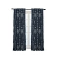 thumbnail image 3 of 3S Brother's Home Décor Curtains BOHO Design Set of 2 Panels Velvet Look Hanging Back Tap and Rod Pocket Décor Nursery Room Bedroom Kitchen Window - Made in Turkey 32Nav-Blue (52"Wx95"L), 3 of 6