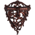 thumbnail image 1 of 1 Piece Wall Mounted Storage Shelf Dark Brown Rectangular Resin Metal For Home Decoration, 1 of 8