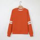 thumbnail image 5 of Cowsor Womens Varsity Striped Oversized Sweatshirt Crewneck Long Sleeve Casual Fashion Pullover Top Fall Outfits, 5 of 6