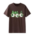 thumbnail image 4 of Birdeem Mode Femme T-Shirt Uni à Col Rond Imprimé à Manches Courtes Impression Blouse Ample Hauts, 4 of 5