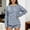 Blue, variant on Casual Loose Fit Striped Shorts Two Piece Outfit for Spring Autumn Comfort Wear Women’s Shorts Suit Casual