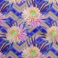 thumbnail image 1 of oneOone Polyester Lycra Royal Blue Fabric Florals Sewing Craft Projects Fabric Prints By Yard 56 Inch Wide, 1 of 4
