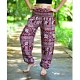 thumbnail image 5 of Bohotusk Navy Blue Elephant Print Elasticated Smocked Waist Womens Harem Pants S/M to 3XL, 5 of 8