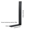 thumbnail image 3 of Floating Shelf Bracket 12 Inch, 4 Pack Heavy Duty Shelf Brackets, Black Wall Shelf Bracket for Decorative with Mounting Hardware, 3 of 9
