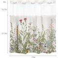 thumbnail image 7 of Small Stall Wildflower Farmhouse Half Shower Curtain  Inch Narrow Single Botanical Flower Floral Herbs Bathroom Windows Balconies Fabric Polyester Waterproof 12 Plastic Hooks, 7 of 7
