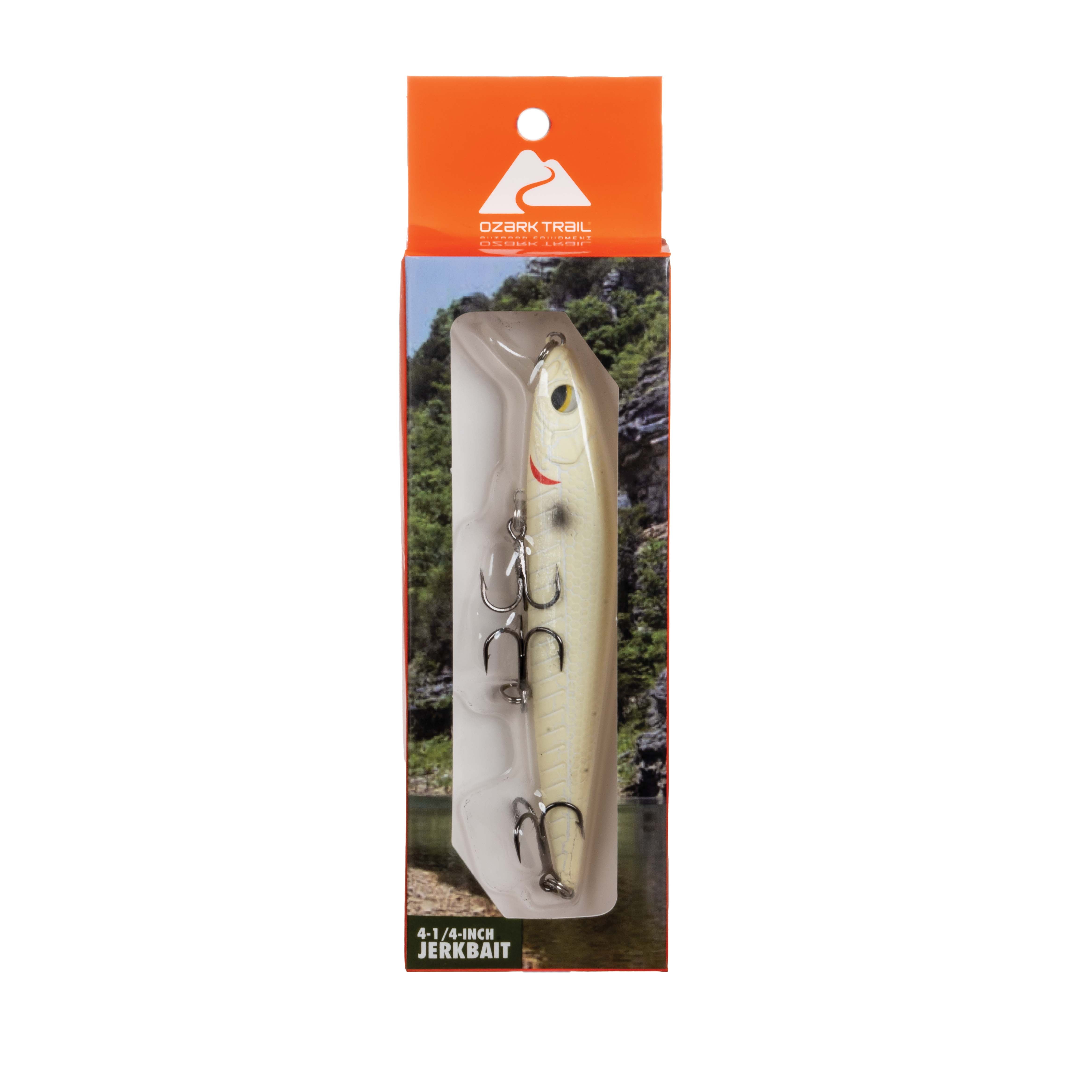 (3 pack) Ozark Trail Freshwater Minnow Fishing Lure, Bone, 1 oz